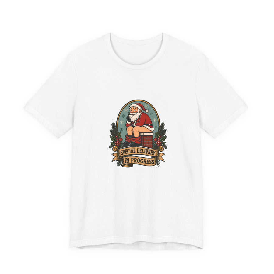Special Delivery in Progress - Funny Santa T-Shirt